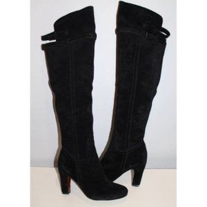 Sam Edelman Over the Knee Black Suede Boots 8.5M